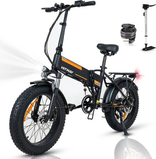 Elektrische fiets vouwfiets Fatbike 20x4,0, 250W, 432Wh, Shimano 7V, 90 km, BK10