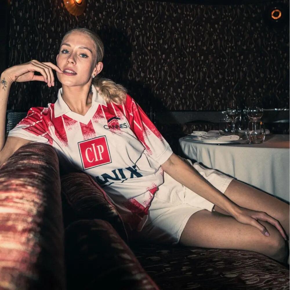 AS Cannes 1992 - Maglia da Calcio Rétro - Bianca;Rossa – COPA Football 2/7