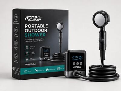 Rooscamp shower pro – draagbare campingdouche – outdoor douche voor camping, rei