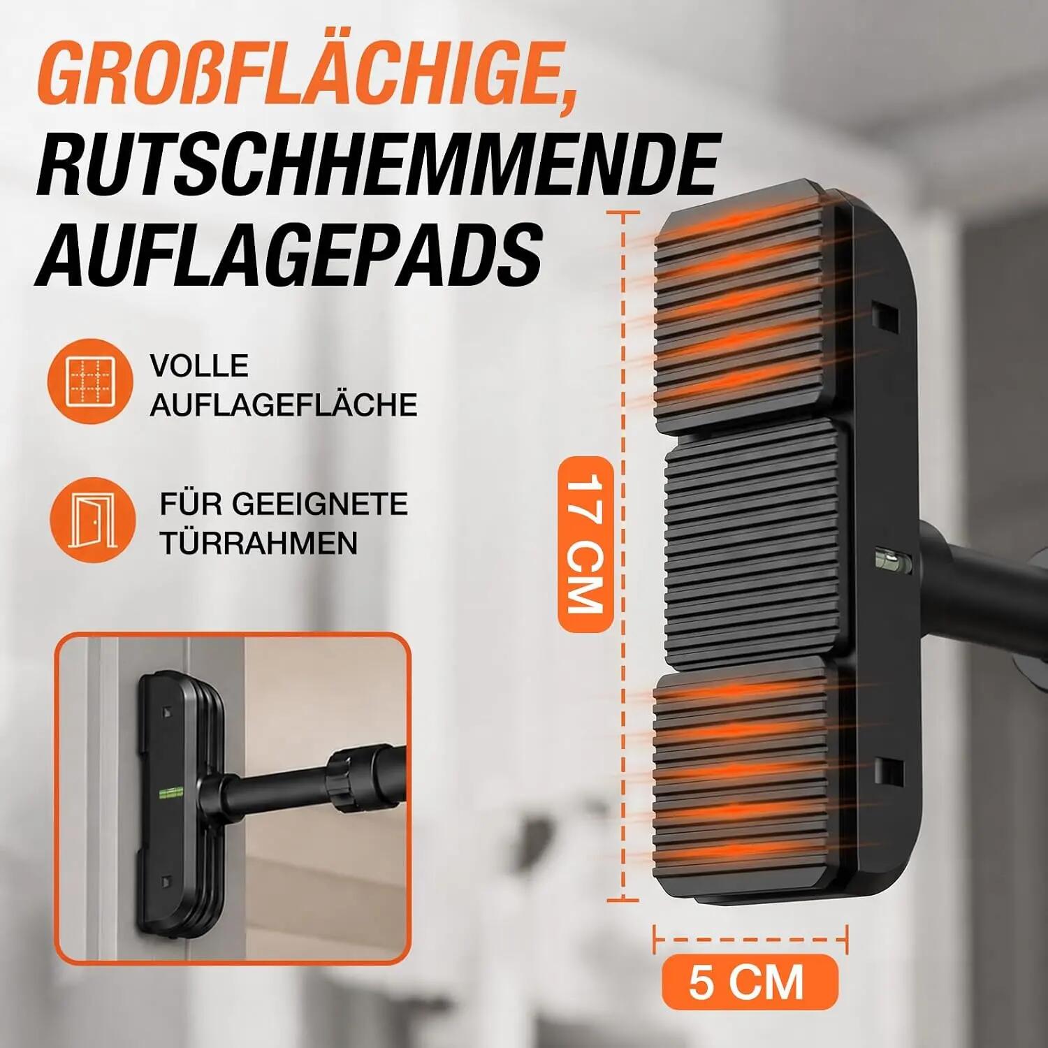 Klimmzugstange Türrahmen, Pull up Bar ohne Bohren, bis 200kg 3/7
