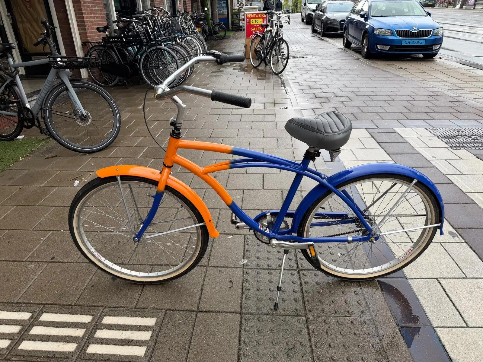 Cross oma-/opafiets stadsfiets bike, Shimano Nexus shifter, blauw 4/6