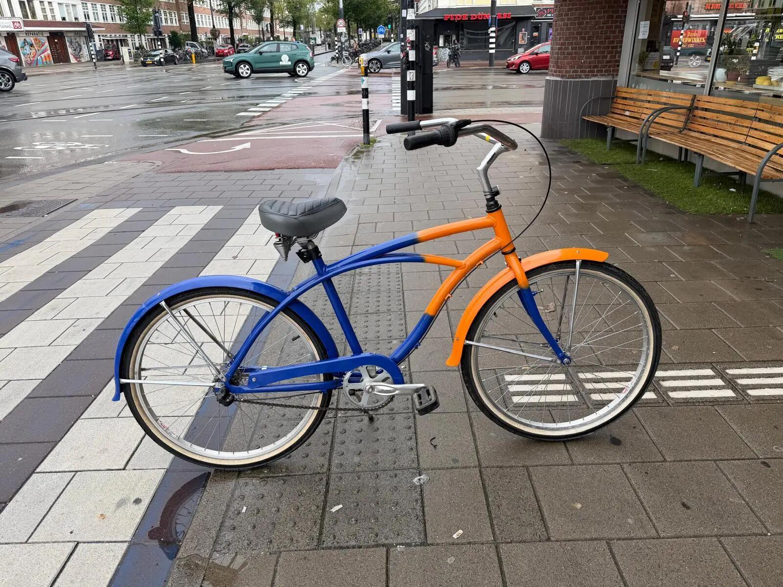 Cross oma-/opafiets stadsfiets bike, Shimano Nexus shifter, blauw 2/6