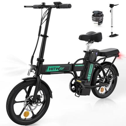 Vélo électrique pliant 16 pouces, VAE 250W, batterie 8,4Ah, 50 km, BK5