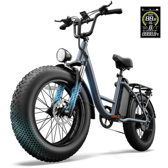 Vélo de ville électrique URLIFE E20 PRO 1500W peak 748.8Wh 20-pouces