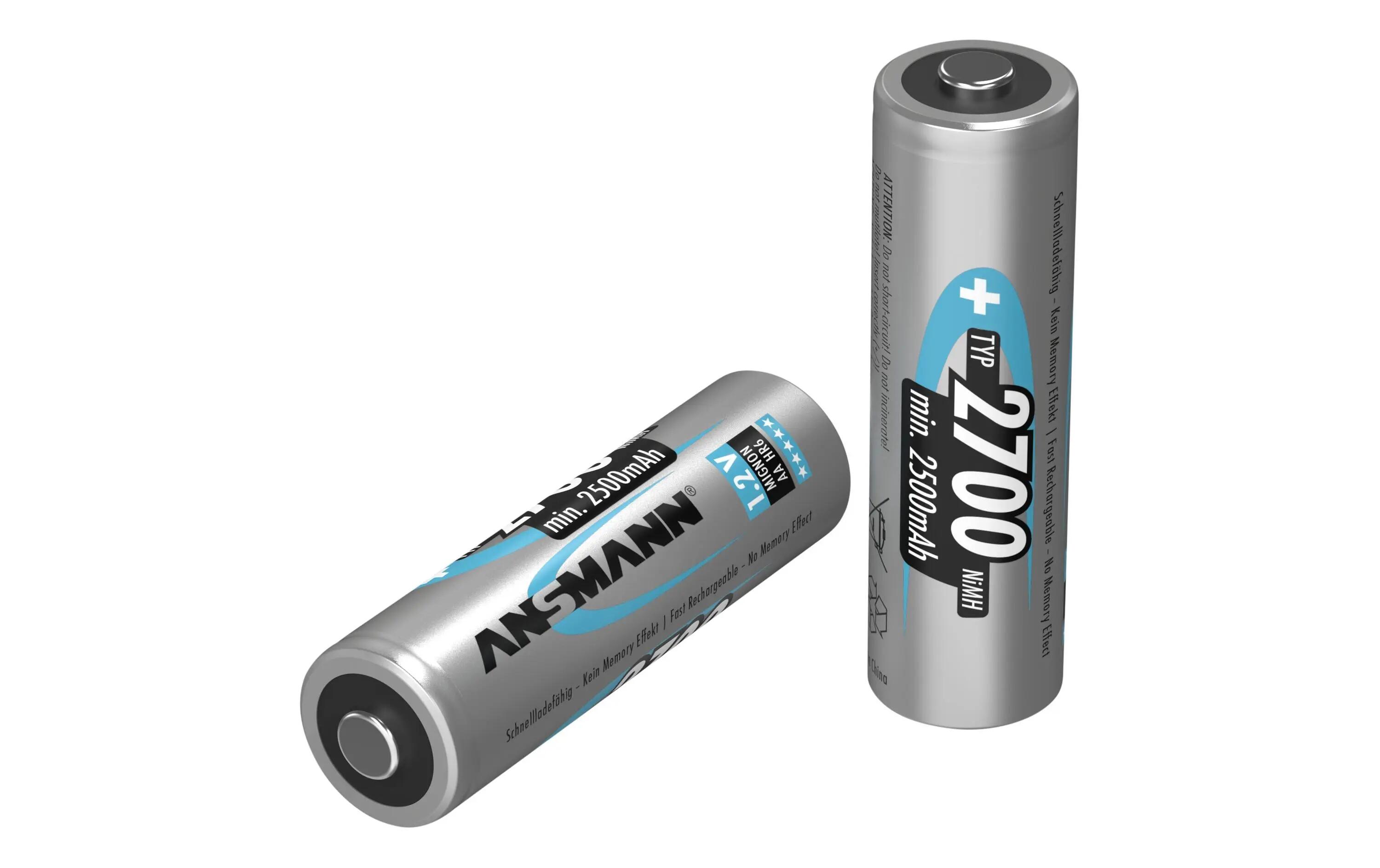 Ansmann Piles rechargeables AA NiMH 2500 mAh pack de 2 3/3