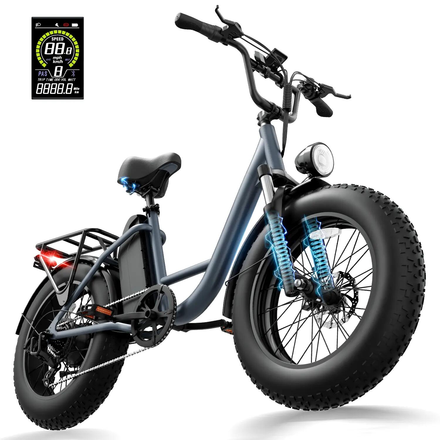 Elektrisches Stadtfahrrad URLIFE E20 PRO 1500W peak 748.8Wh 20-Zoll 2/10
