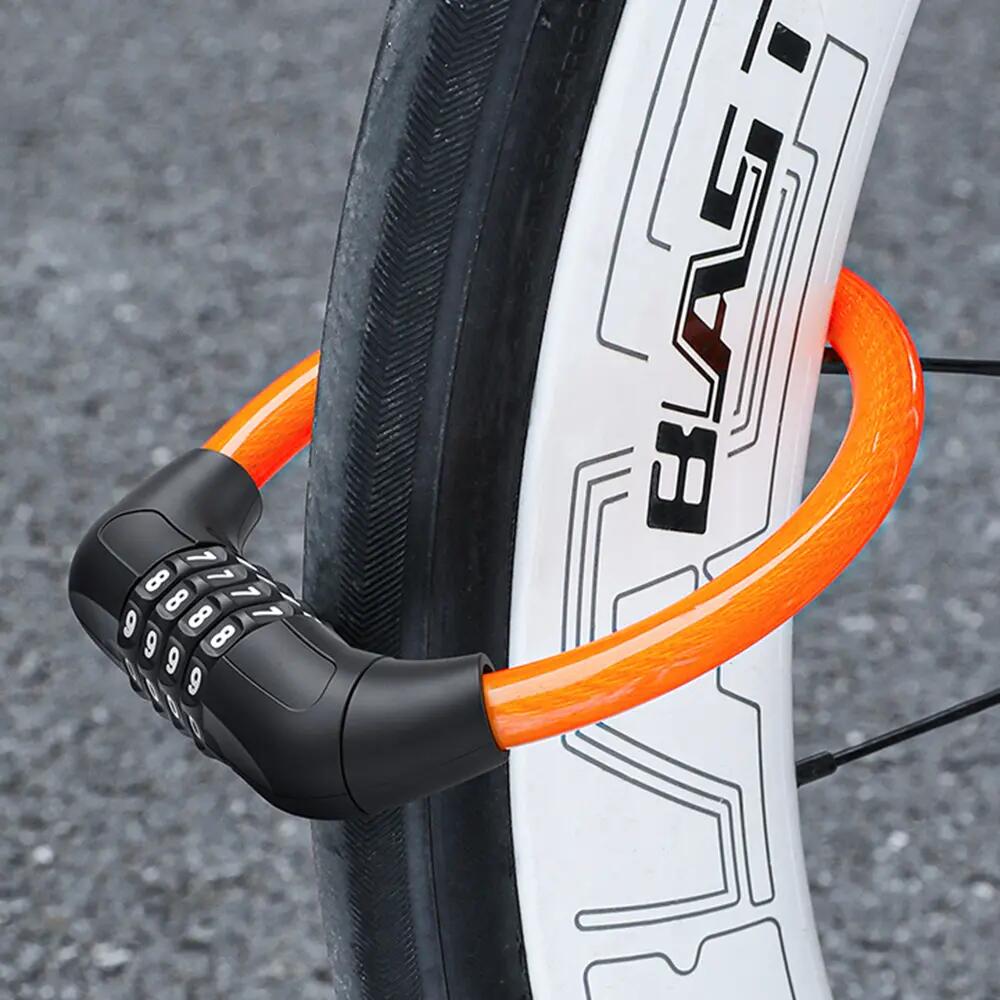 Antivol vélo à câble renforcé combinaison 4 chiffres WEST BIKING 2/3