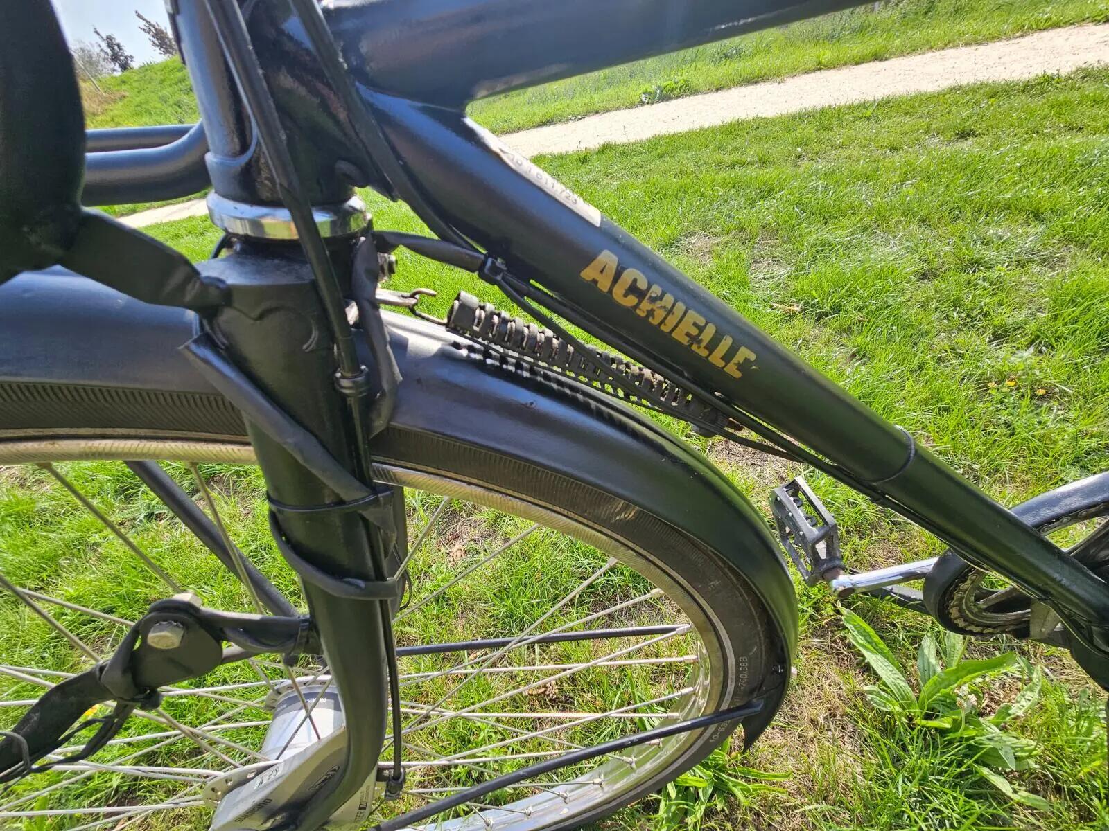 Achielle Herenfiets 5mm Anti lekke banden, zwart 6/7
