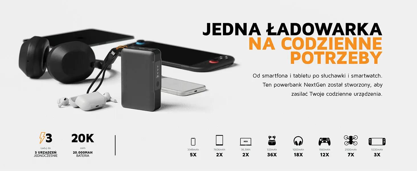 Xtorm NextGen6 35W Batterie externe 20.000 mAh - 2 x USB-C / 1 x USB-A - Noir 10/12