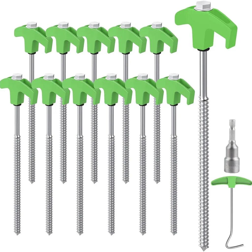 Steel Tent Pegs 25 cm – 12 Pieces