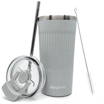 Mug isotherme inox avec paille 600 ml, garde chaud 12 h / froid 24 h Revity