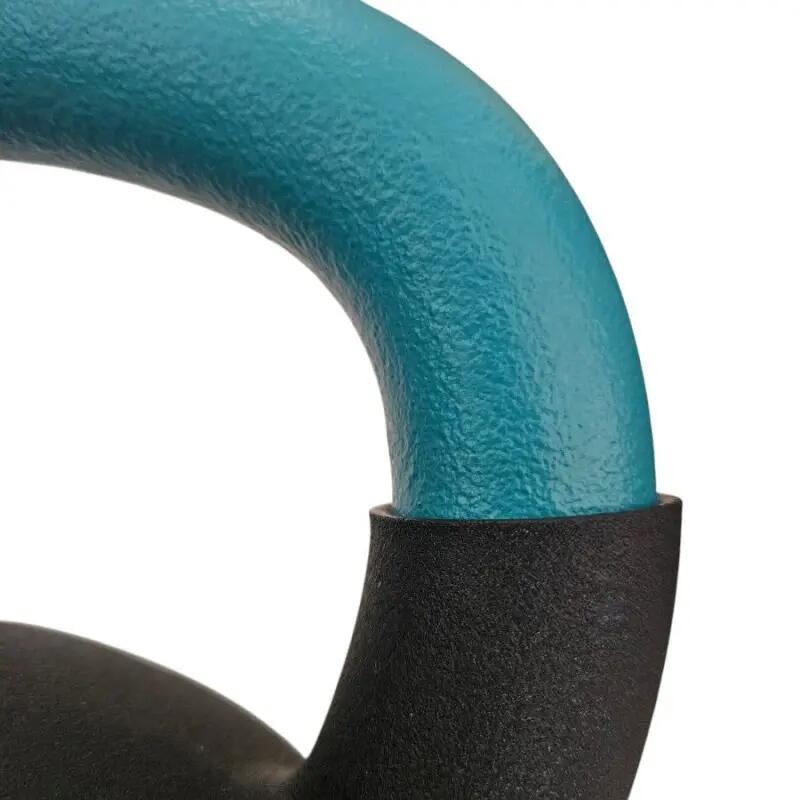 Kettlebell Cover Color - 28 kg, gietijzeren bol met PU, brede gekleurde greep 3/5