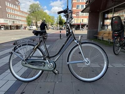 Batavus staccato, shimano shifter, metal/grijs