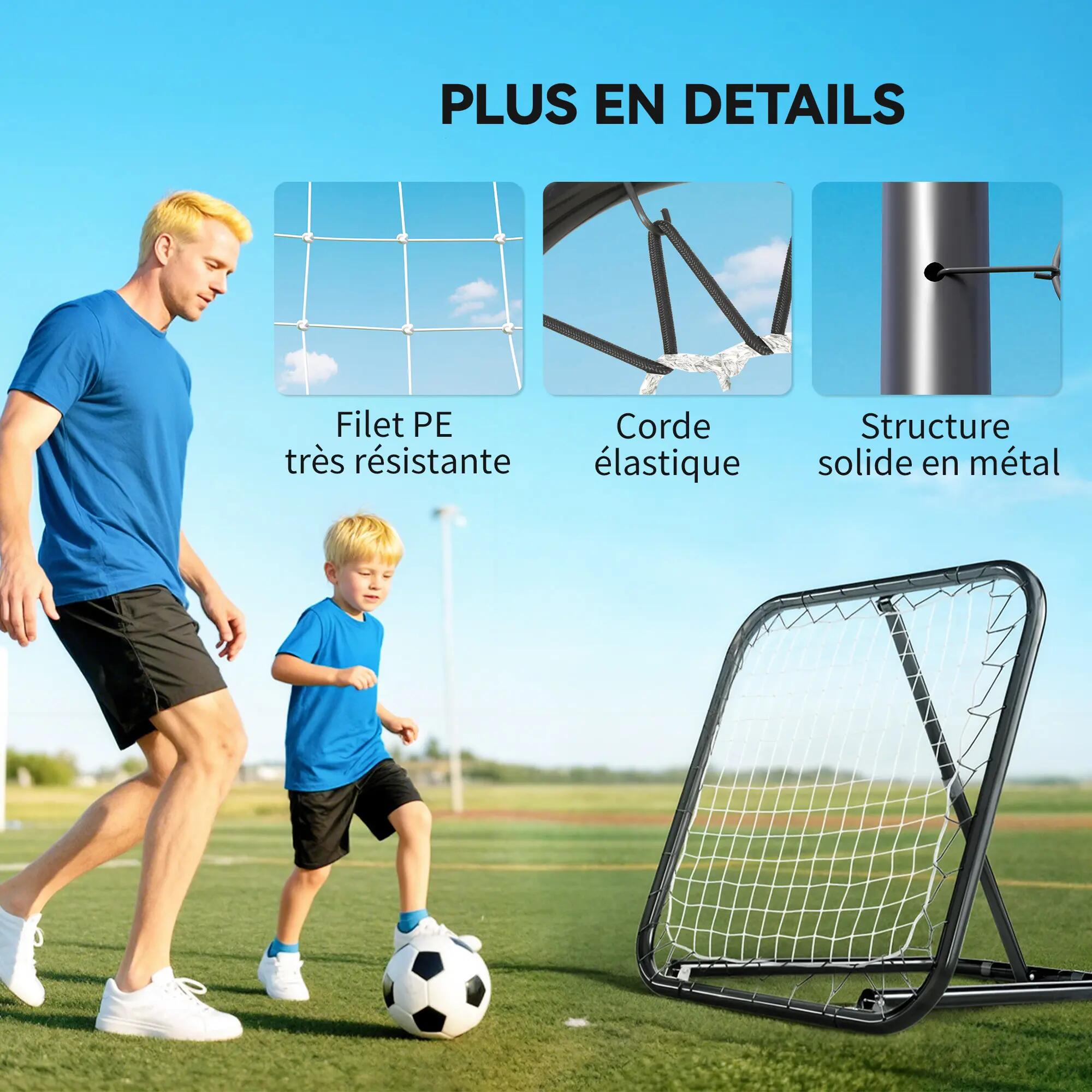 Filet de rebond de football rebondisseur de football réglable pliable portable 6/9
