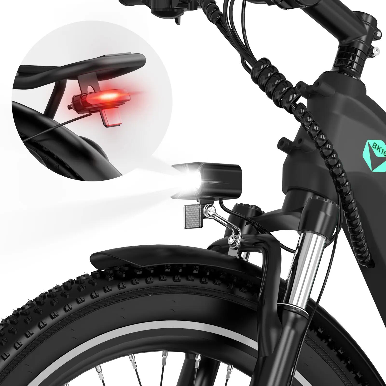 Bicicleta elétrica 48V 18Ah E-bike 26 Polegadas Quadro de Alumínio Urbana BK16 7/12