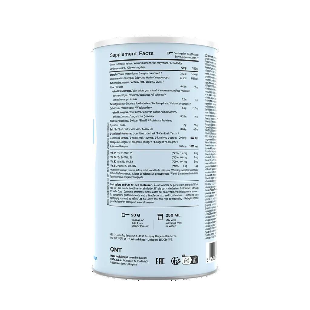 Poudre de protéines fitness skinny protein glace à la vanille 3/4