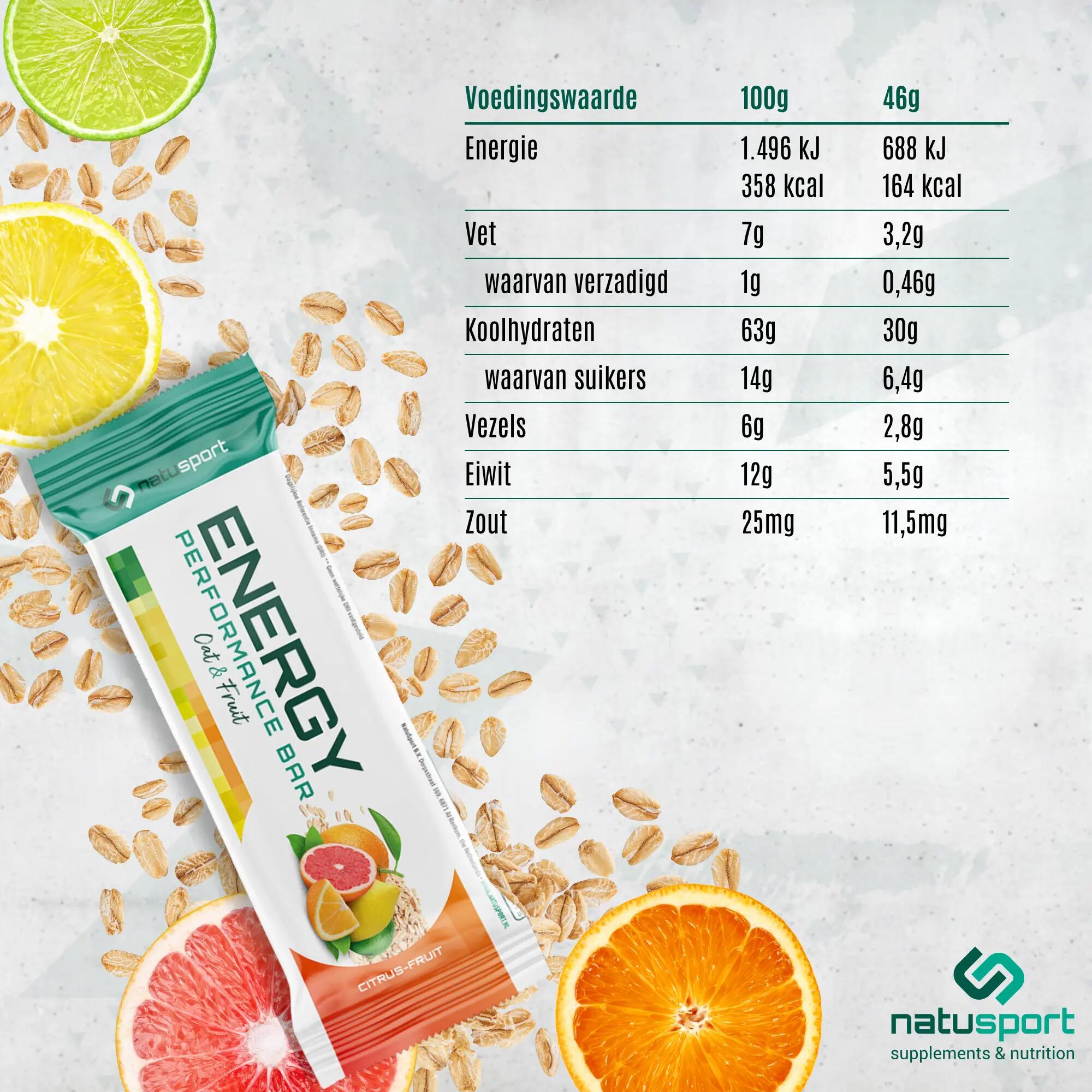 Energy Performance Bar - Havermout sportreep - Citrus Fruit - 12 stuks 4/4
