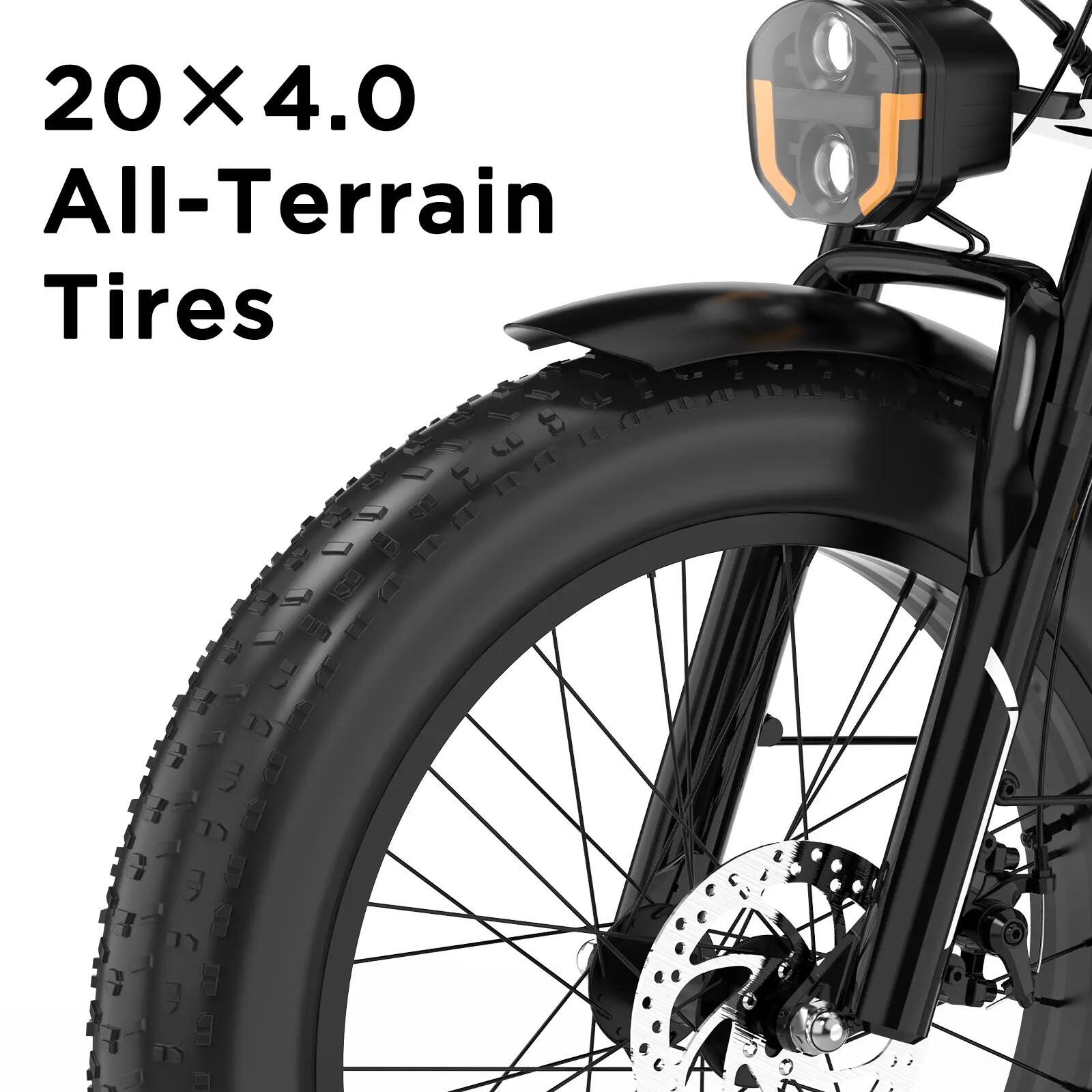 Elektrofahrrad Fatbike E-Bike 20 Zoll für Stadt und Freizeit 8/8