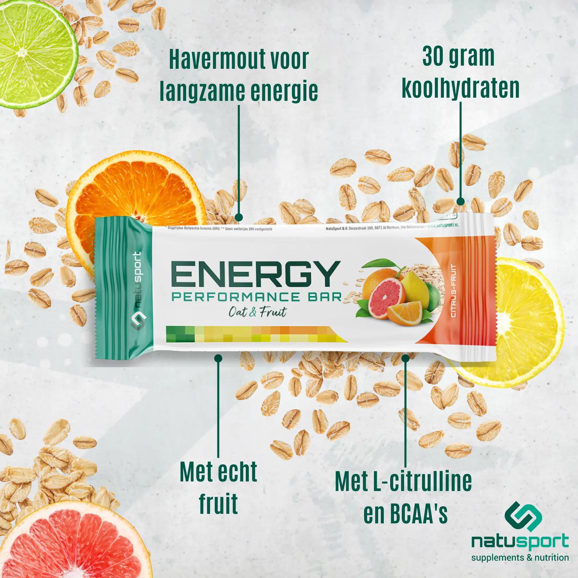 Energy Performance Bar - Havermout sportreep - Citrus Fruit - 12 stuks 3/4