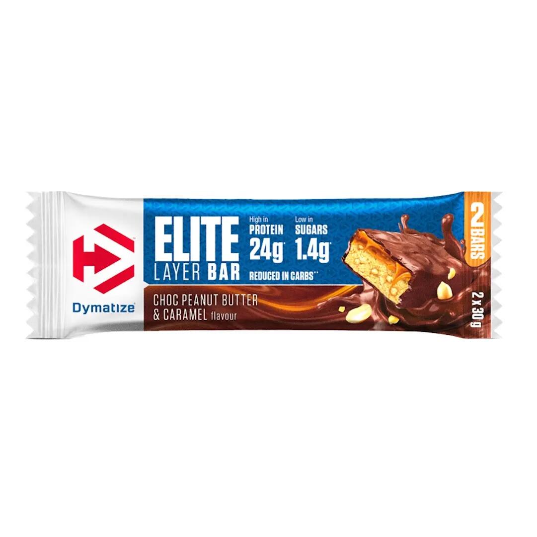 Dymatize Elite Layer Bar (18x60g) Choc Peanut Butter & Caramel - Barre 2/7