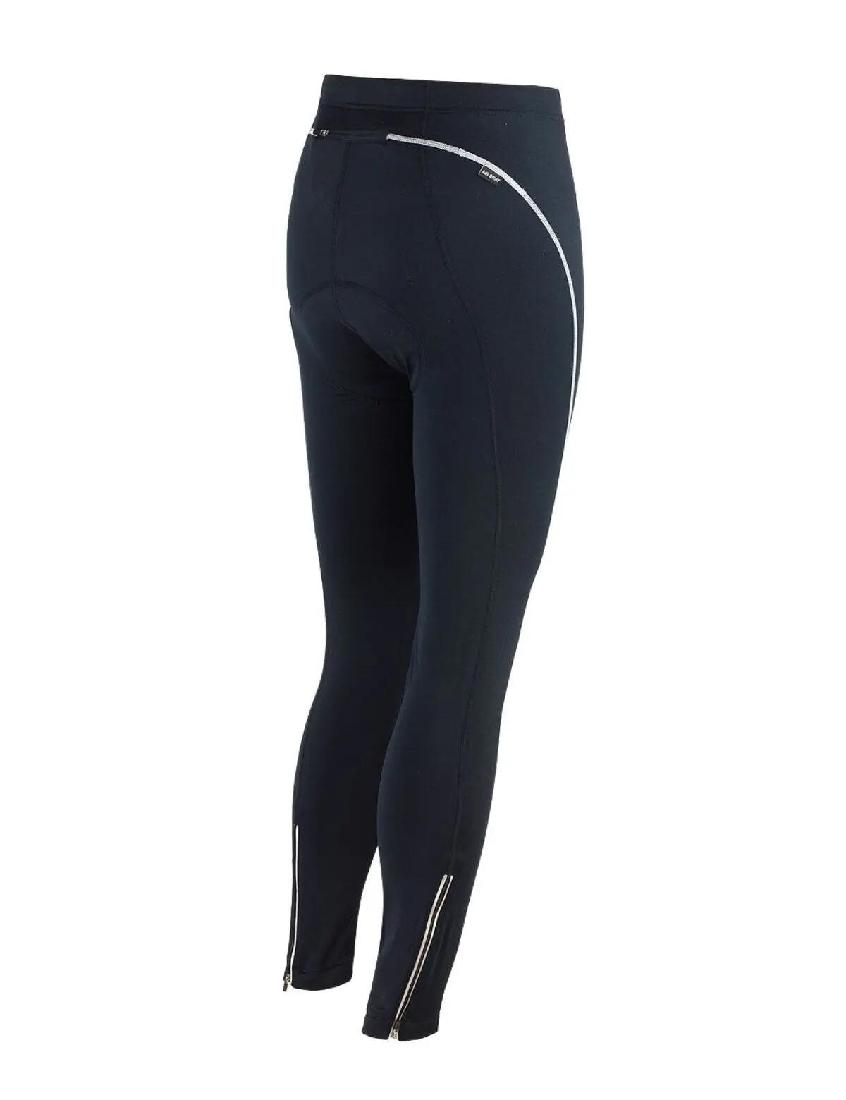 Herren Thermal Fahrradhose Lang Schwarz Silber 2/4