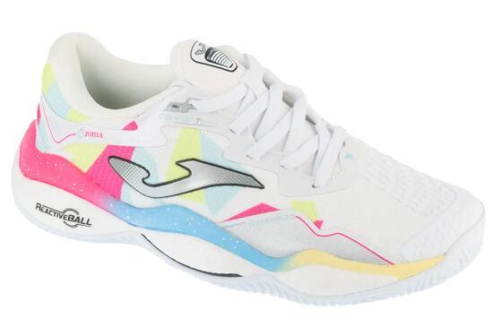 Shoes - Padel - Women - Smash Lady Padel - cotton white met roze en blauw