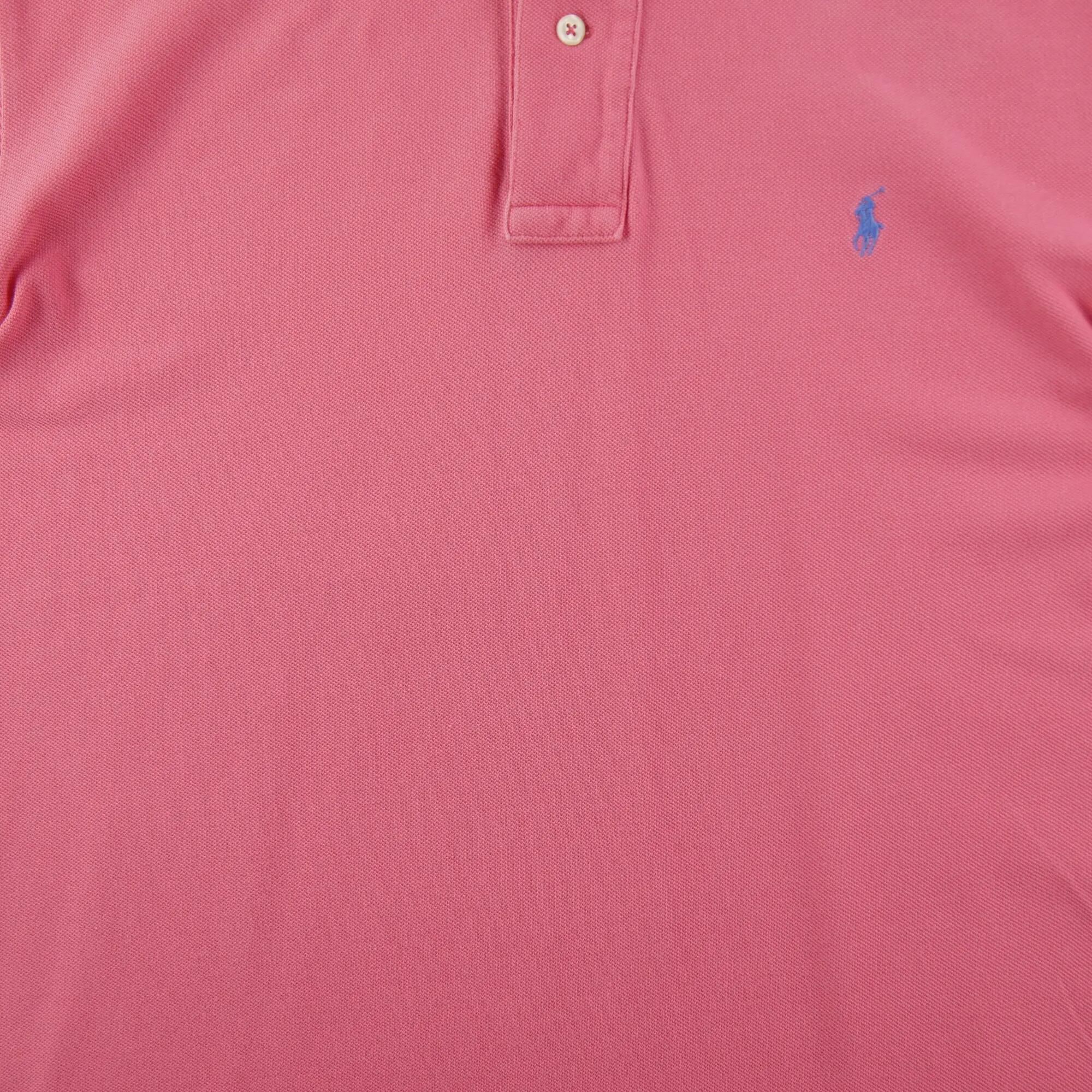 Segunda vida - Polo Ralph Lauren camisa polo masculina rosa - Em bom estado 8/11