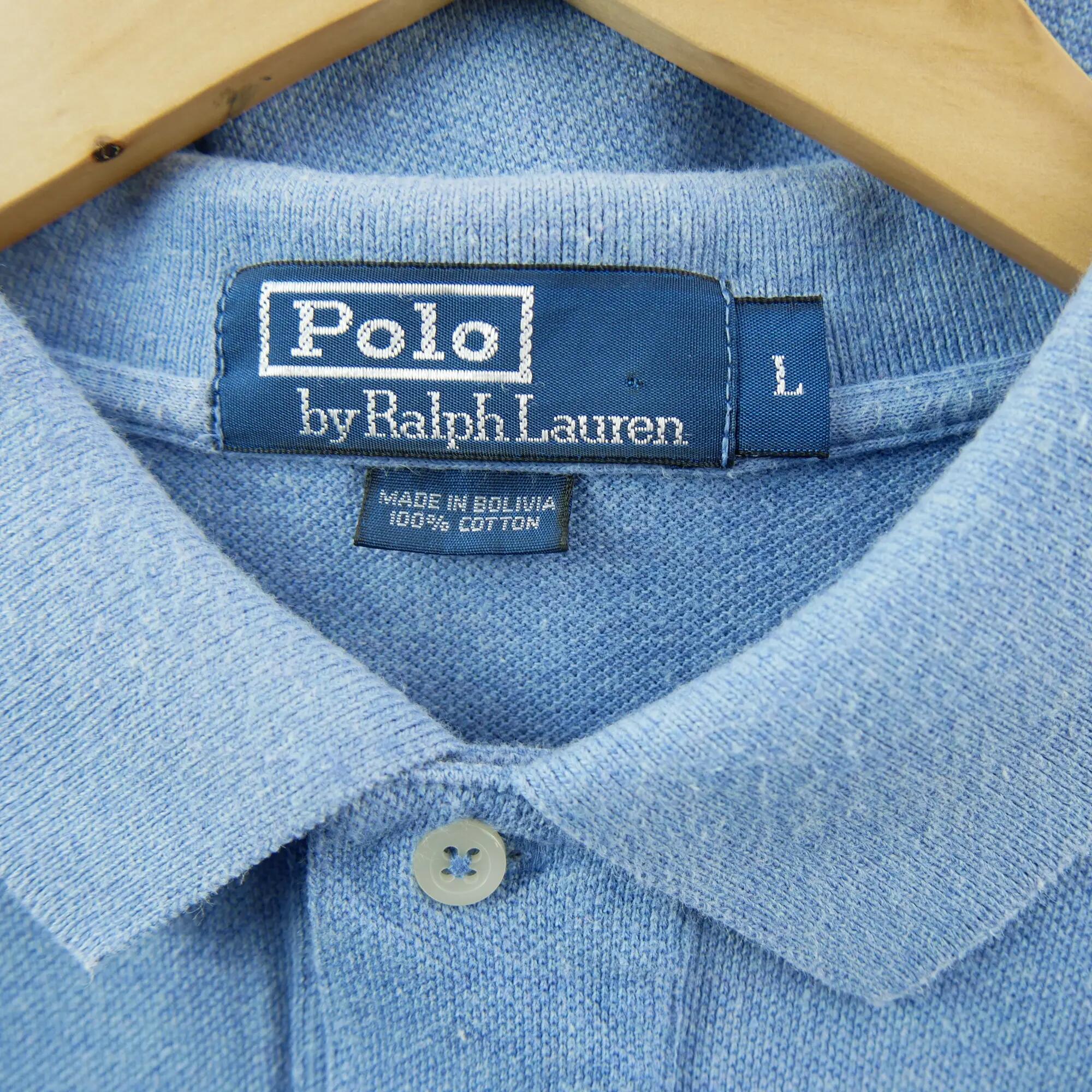 Tweedehands - Polo Ralph Lauren heren korte mouw blauw - Goede staat 8/8