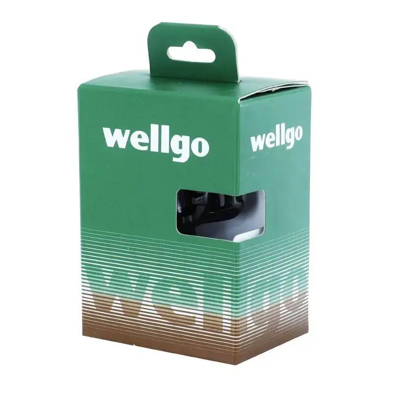 Pédales VTT automatique polyvalente wellgo plateforme 1 face classique et 1 face 4/4