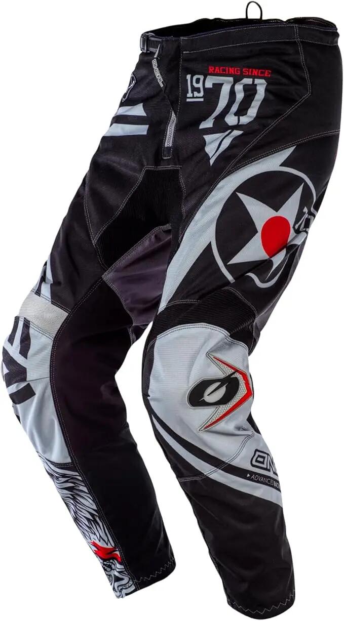 Calças de motocross O'Neal ELEMENT WARHAWK 30/46 Preto/Cinzento 30 1/2