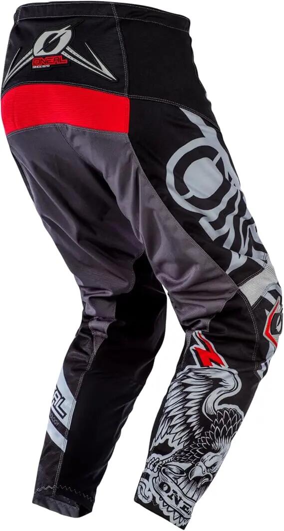 Calças de motocross O'Neal ELEMENT WARHAWK 30/46 Preto/Cinzento 30 2/2
