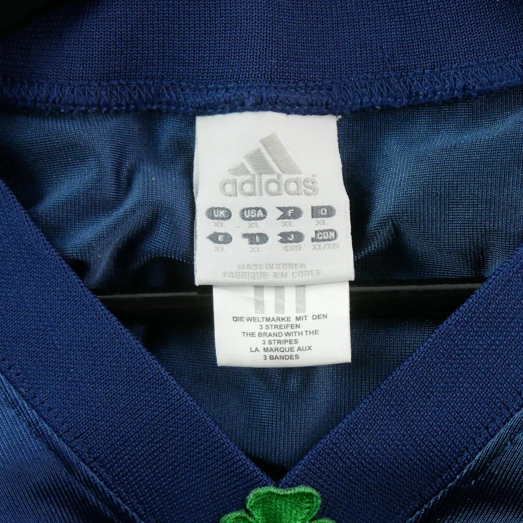 Tweedehands - Adidas sportshirt heren NCAA Notre Dame blauw - Als nieuw 9/9