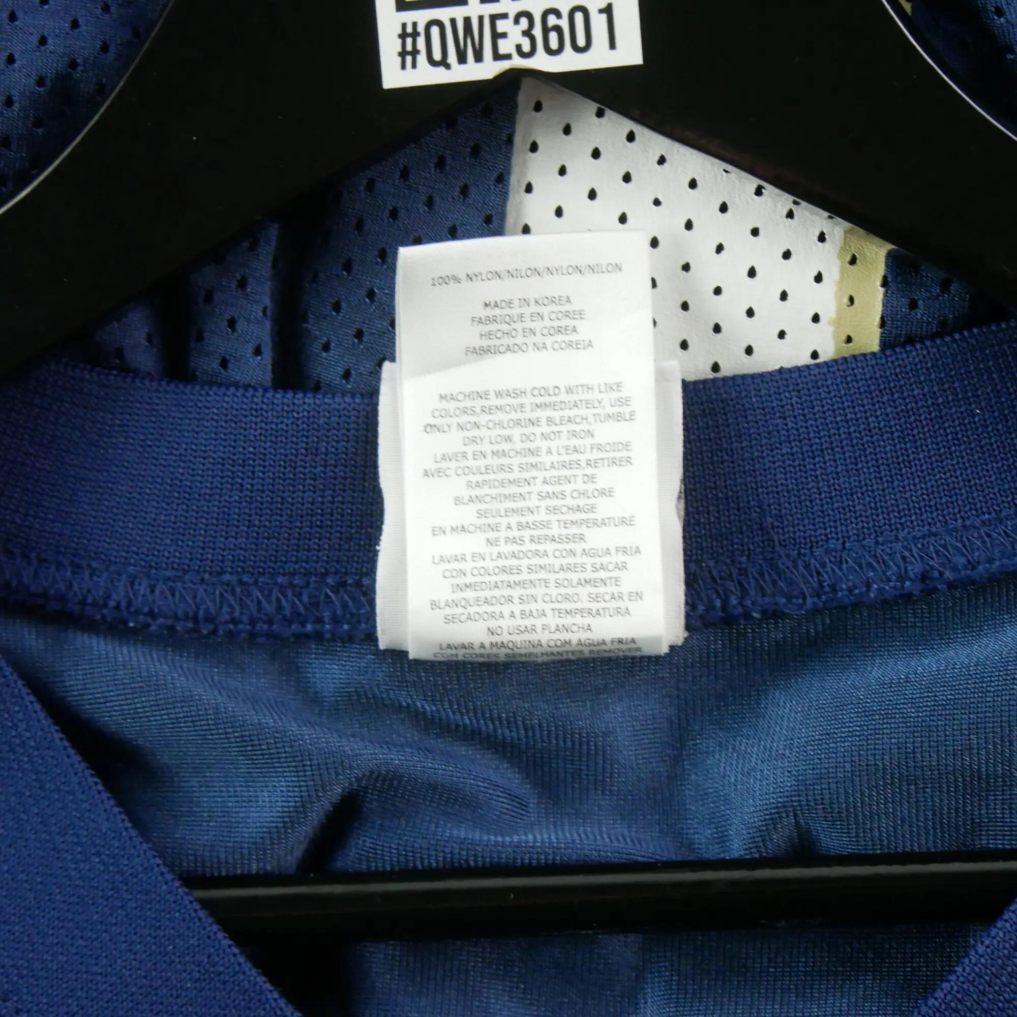Tweedehands - Adidas sportshirt heren NCAA Notre Dame blauw - Als nieuw 8/9