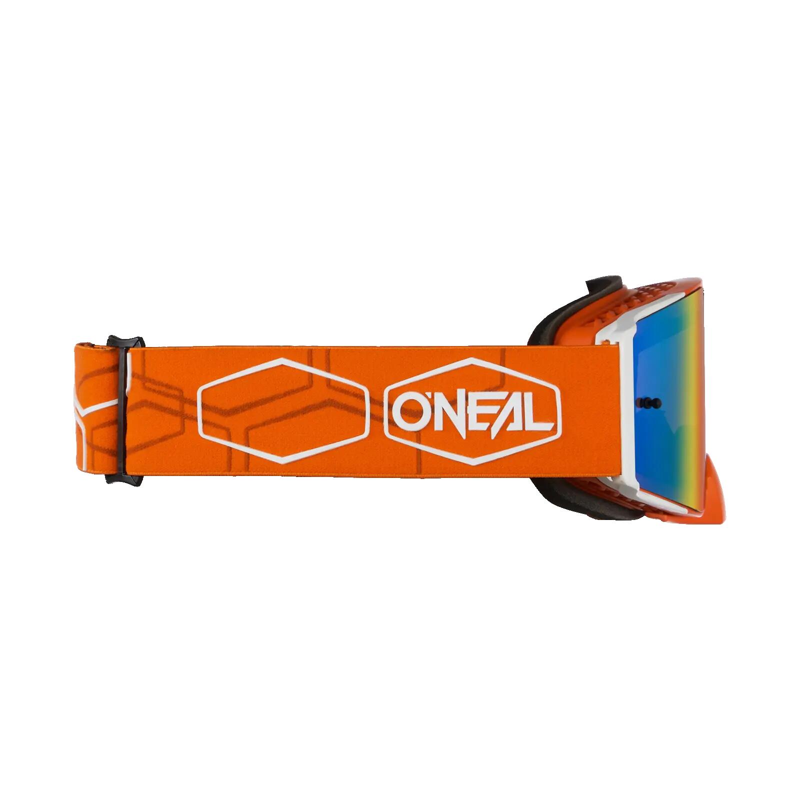 Maschera O'Neal B-30 HEXX lente radium rosso Arancione/Bianco One Size 3/5