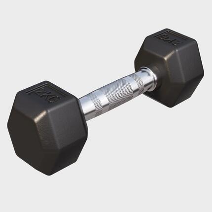 Hantla HEX 4 kg sześciokątna żeliwna gumowana Gorilla Sports
