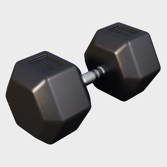 Hantla HEX 15 kg sześciokątna żeliwna gumowana Gorilla Sports