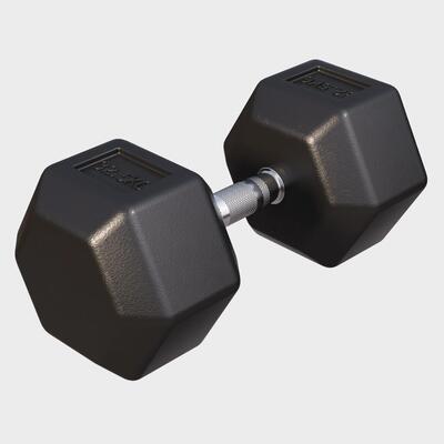 Dumbbell - 1 x 15 kg - gietijzer - hexagon - halter