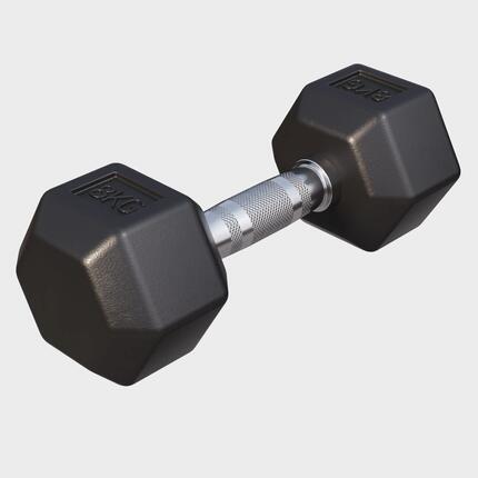 Hantla HEX 4 kg sześciokątna żeliwna gumowana Gorilla Sports