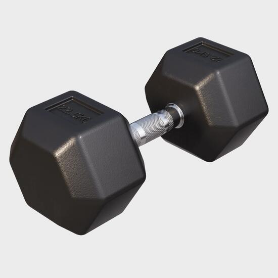 Hantla HEX 15 kg sześciokątna żeliwna gumowana Gorilla Sports
