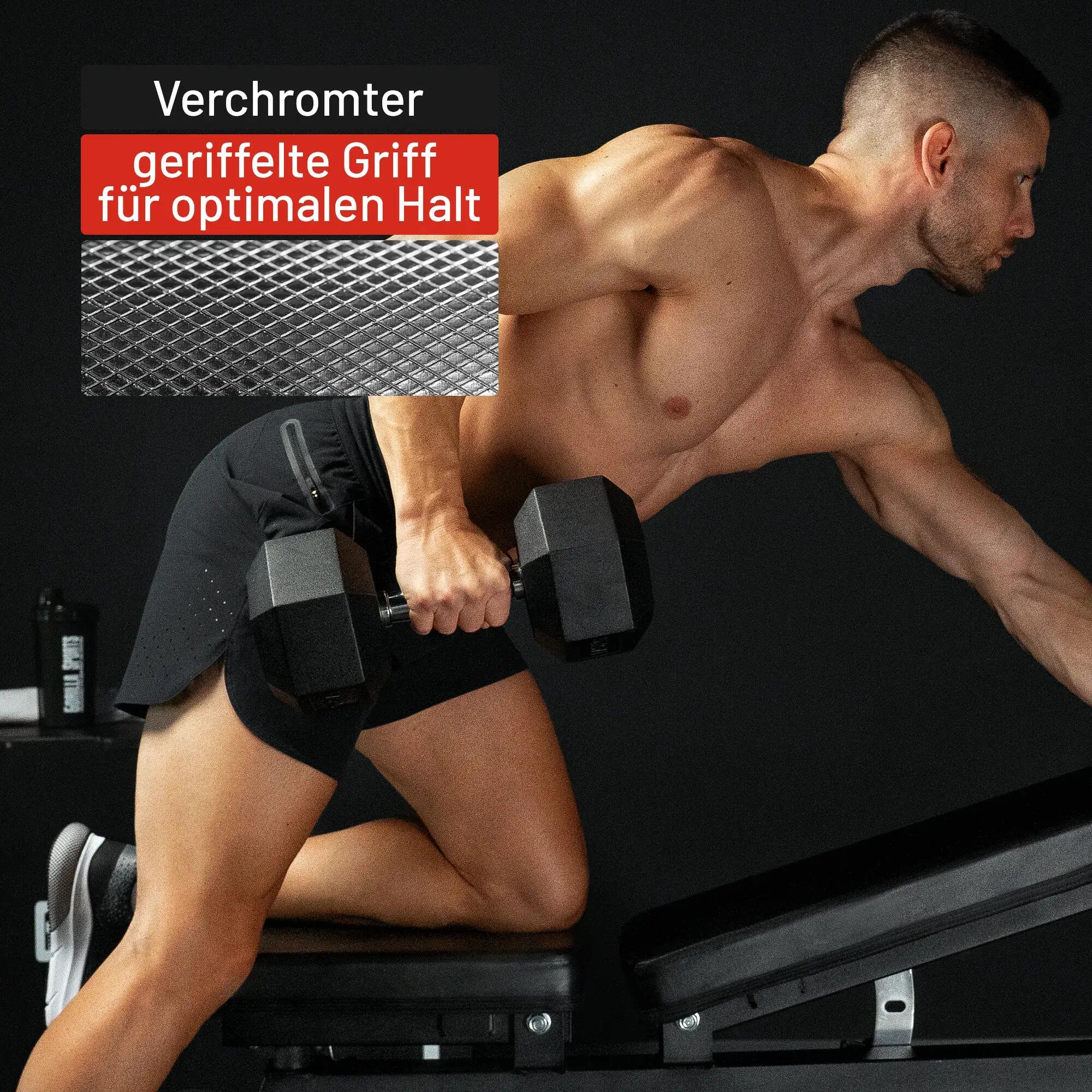 Mancuerna Hexagonal Dumbell de 45 kg Gorilla Sports 9/9