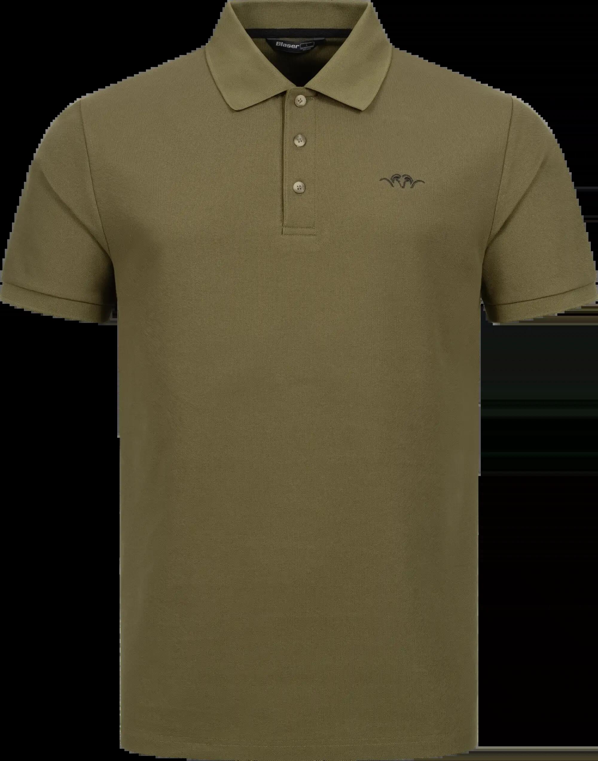 Herren Poloshirt Solid - Dunkeloliv 1/4