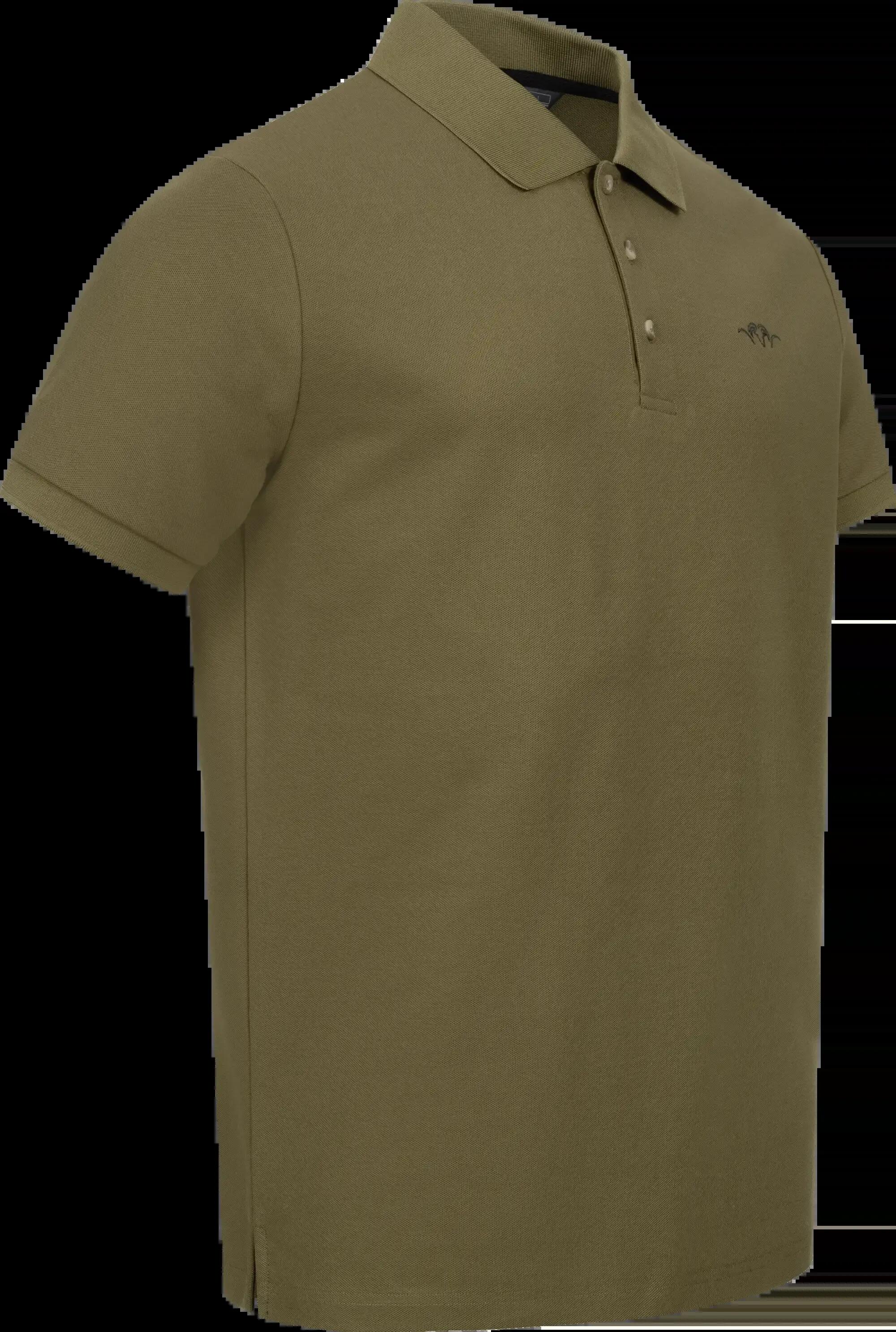 Herren Poloshirt Solid - Dunkeloliv 3/4