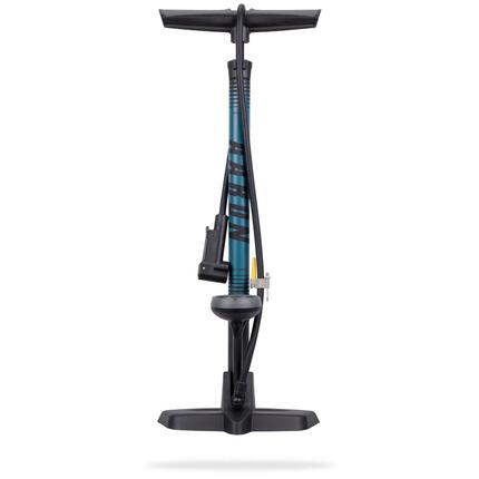 Sport One 3.0 Fahrrad Standpumpe mit Manometer, 11 Bar, für alle Ventile - Blau