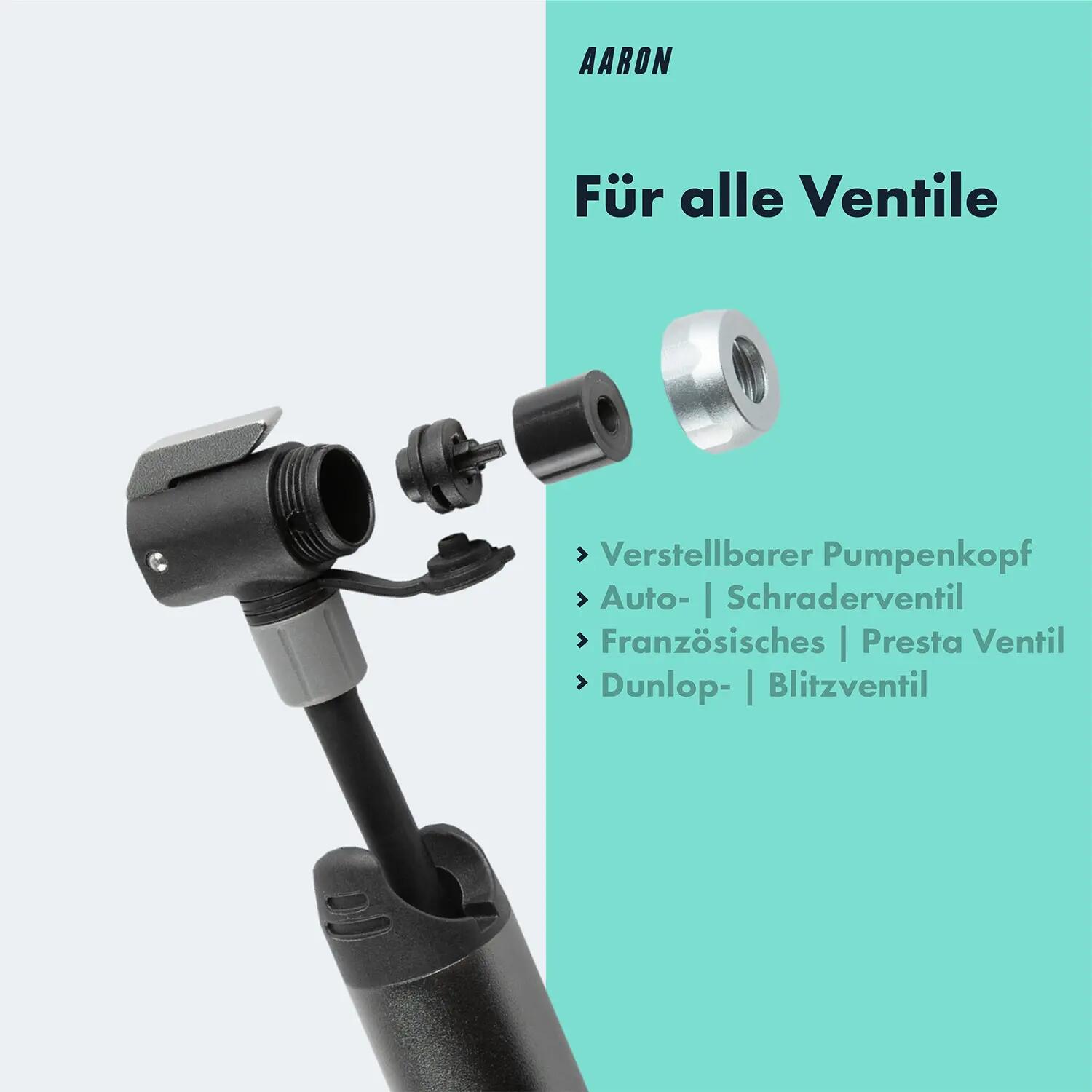 Pocket One - Mini-Fahrradpumpe, bis zu 7 Bar - Grau 3/6