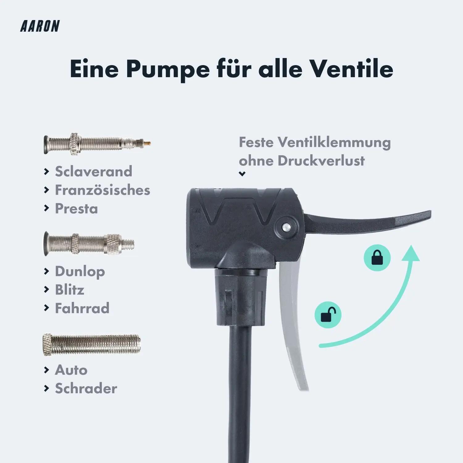Sport One 2.0 Standpumpe - 11 bar Manometer, für AV/SV/DV - Blau 2/7