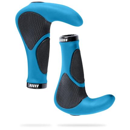 Horn Fahrradgriff ergonomisch mit Gel-Dämpfung und Lock-On - Schwarz