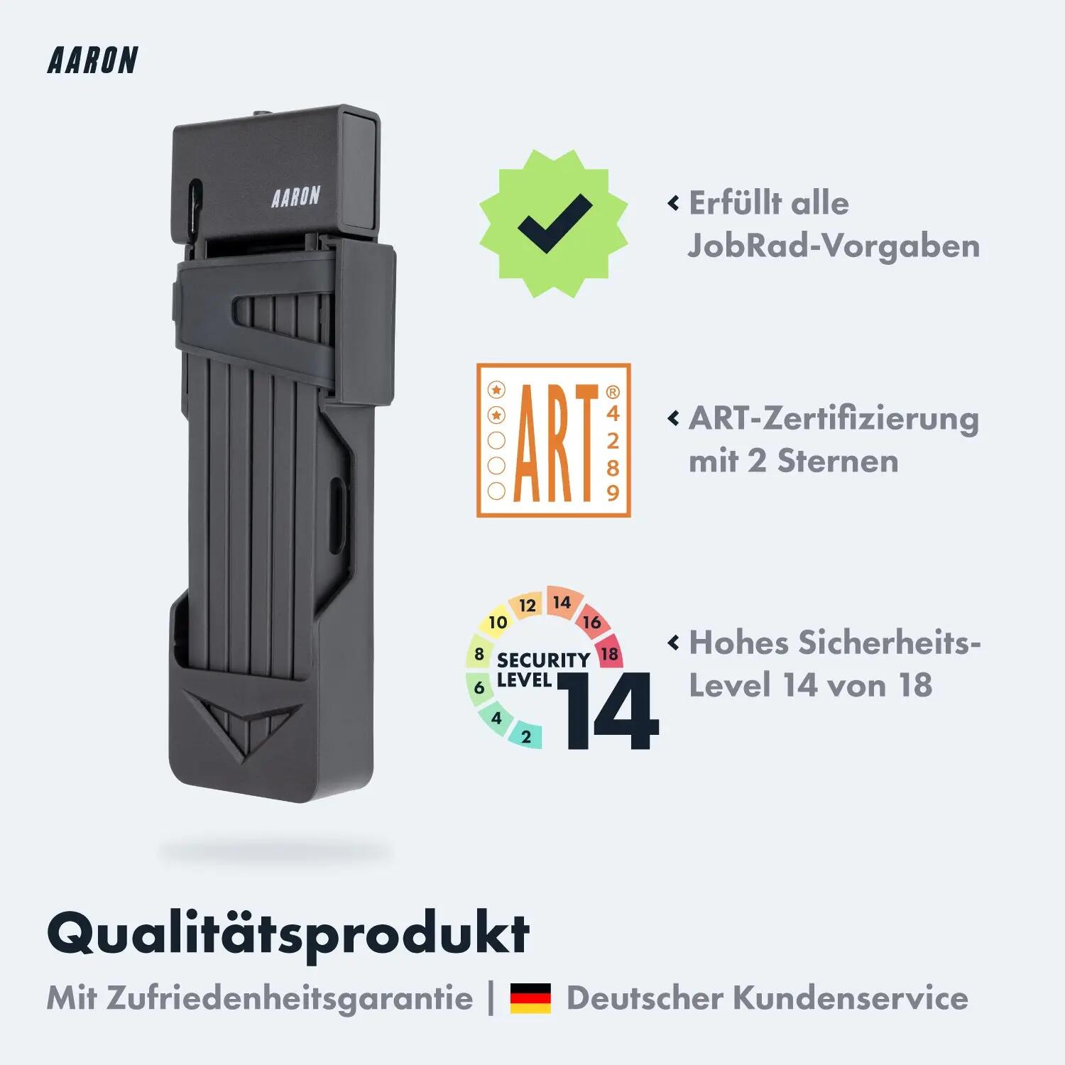 Shield Faltschloss 95 cm, Sicherheitsstufe 14 2/7