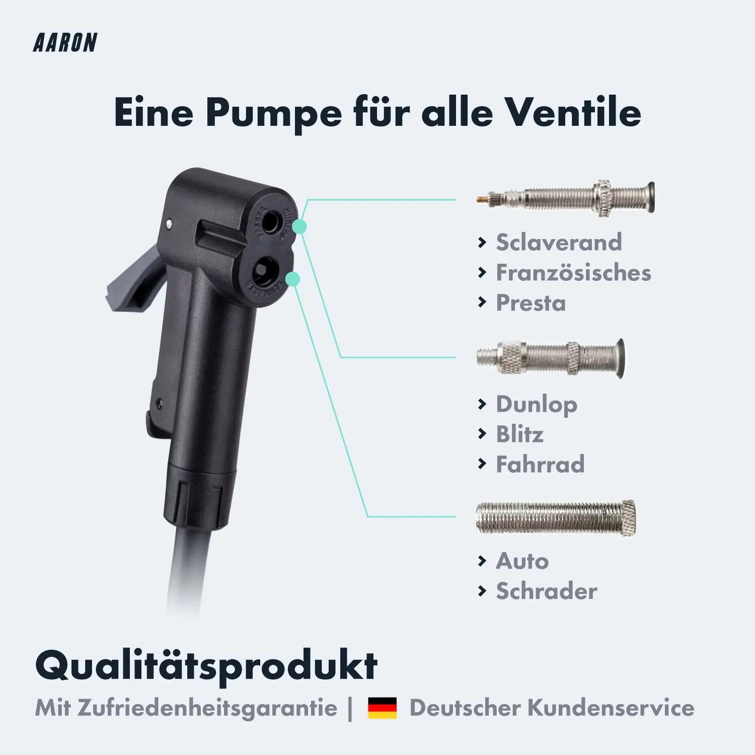 Sport One 3.0 Fahrrad Standpumpe mit Manometer, 11 Bar, für alle Ventile - Rot 2/7