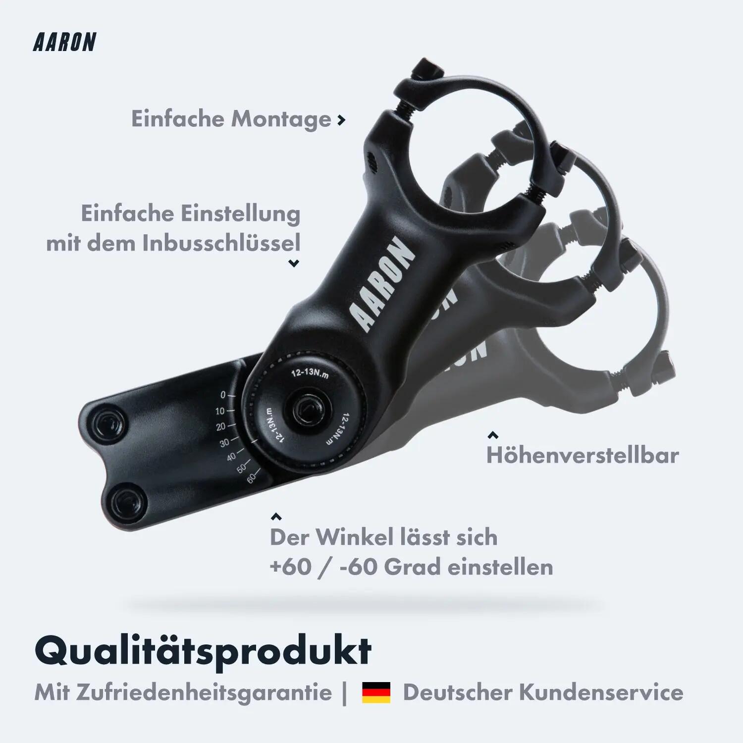 Stem Flex - Verstellbarer Fahrradvorbau - für 31,8 mm Lenker, 110 mm Länge 2/5