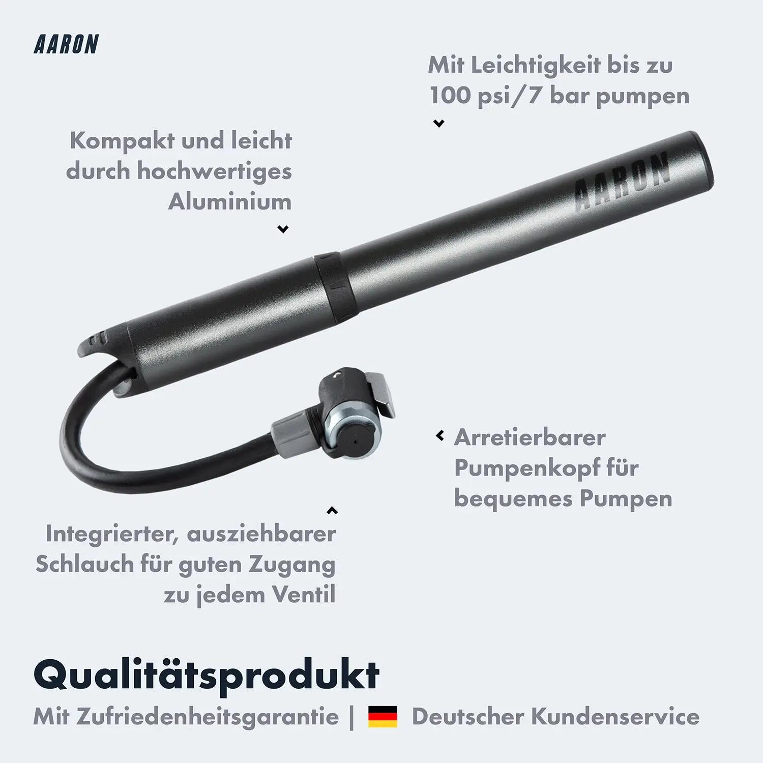Pocket One - Mini-Fahrradpumpe, bis zu 7 Bar - Grau 2/6